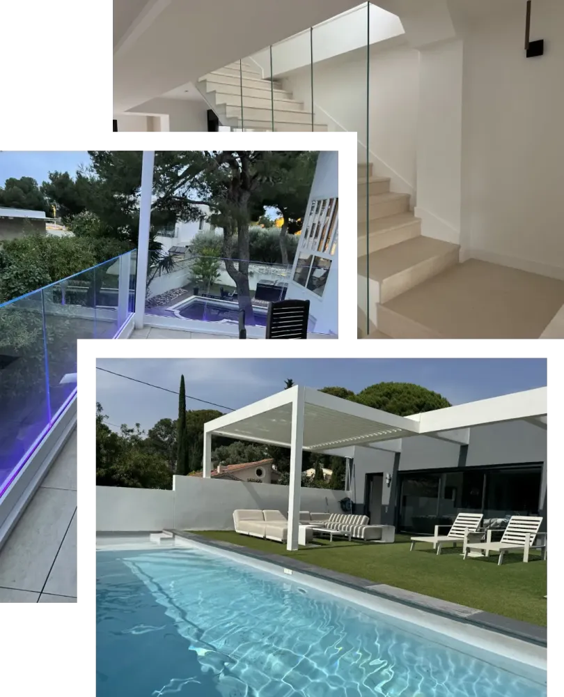 piscine  -garde corps - escalier